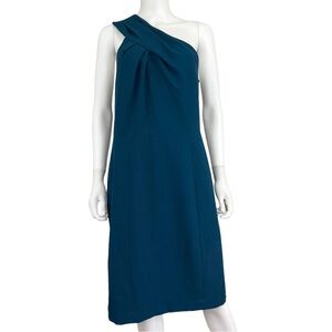 TORY BURCH Teal One Shoulder ASHLEE Dress